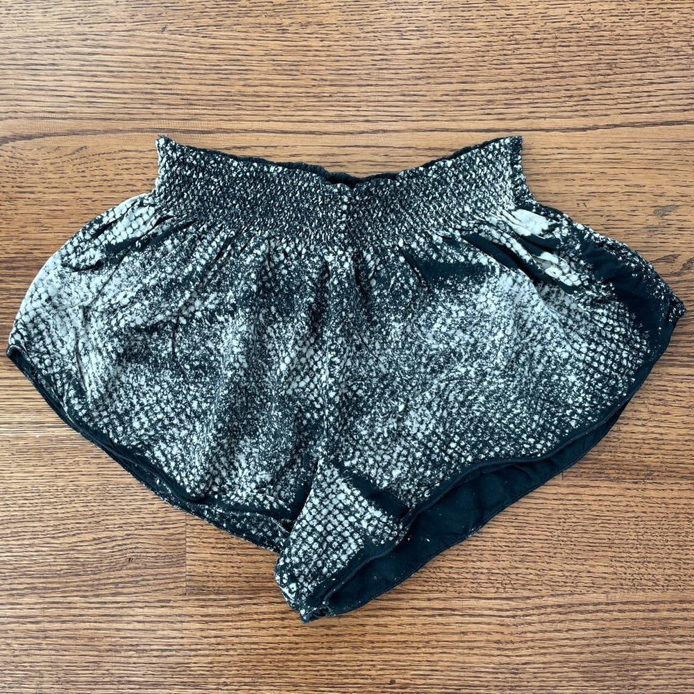 Black & Cream Snake Print BLUE LIFE Shorts